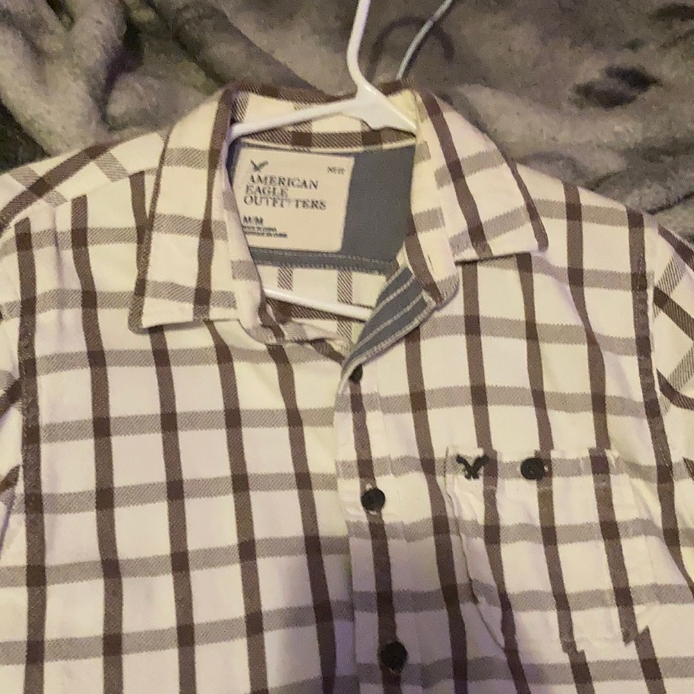 American eagle button up flannel shirt